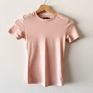 Zara Light Pink Short Sleeve Tee Size Small